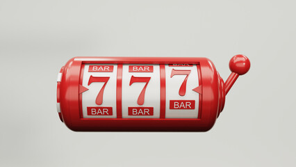 Casino chips, cubes, roulette, drum  on light wite background - 3d render. Flying chip for online casinos and mobile gambling applications, poker - winner, wealth concept.