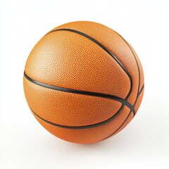 Obraz premium Transparent background with orange basketball ball