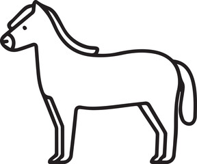 Horse icon symbol vector image Illustration