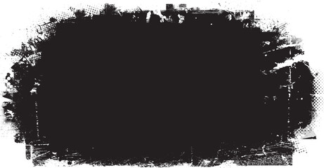 Glitch distorted grange shape . Noise grungy logo . Trendy defect error shapes . Glitched frame .Grunge textured . Distressed effect .Vector shapes