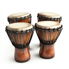 An isolated variation of African djembe drums