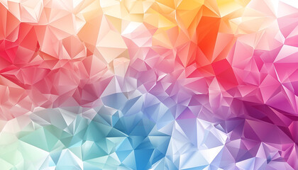 Fototapeta premium multicolored low poly geometric abstract background of effect geometric triangles