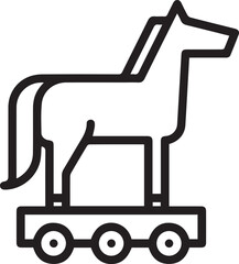 Horse icon symbol vector image Illustration