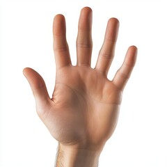 Hand or palm of a woman isolated on a transparent background