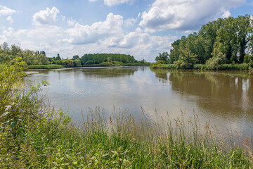 The Scheldt near Dendermonde in the middle of an agricultural landscape between Antwerp and Ghent