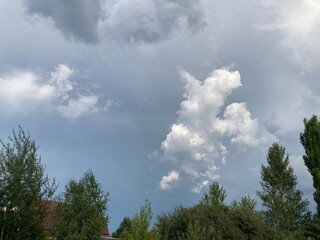 Storm clouds before lightning and rain