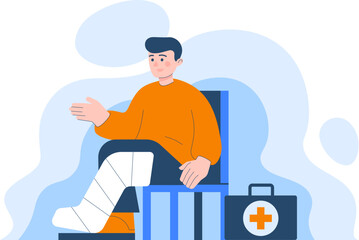 Insurance illustration. Healthcare template. Flat style.