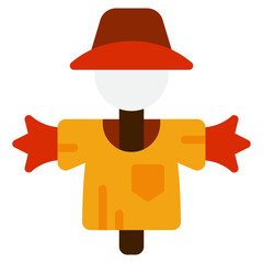 Scarecrow Autumn vector icon illustration 