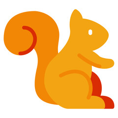 Squirrel Autumn vector icon illustration 