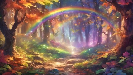 Fototapeta premium Rainbow Forest 