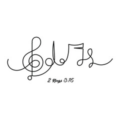 Scripture Illustration for Tattoo design. The message of the Gospel of Jesus Christ. Bible lesson for kids.