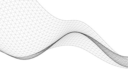 abstract wavy surface 3d illustration