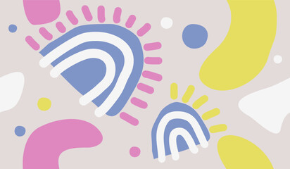 Abstract background with hand drawn pattern design