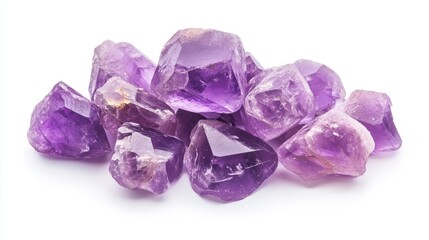 Fototapeta premium An isolated Purple Amethyst Gemstone on a transparent background