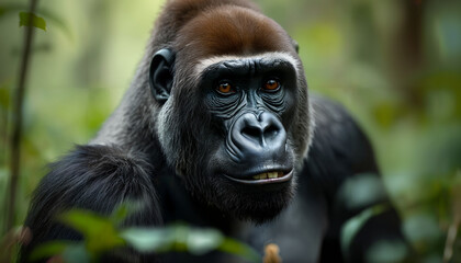 Fototapeta premium close up gorilla portrait