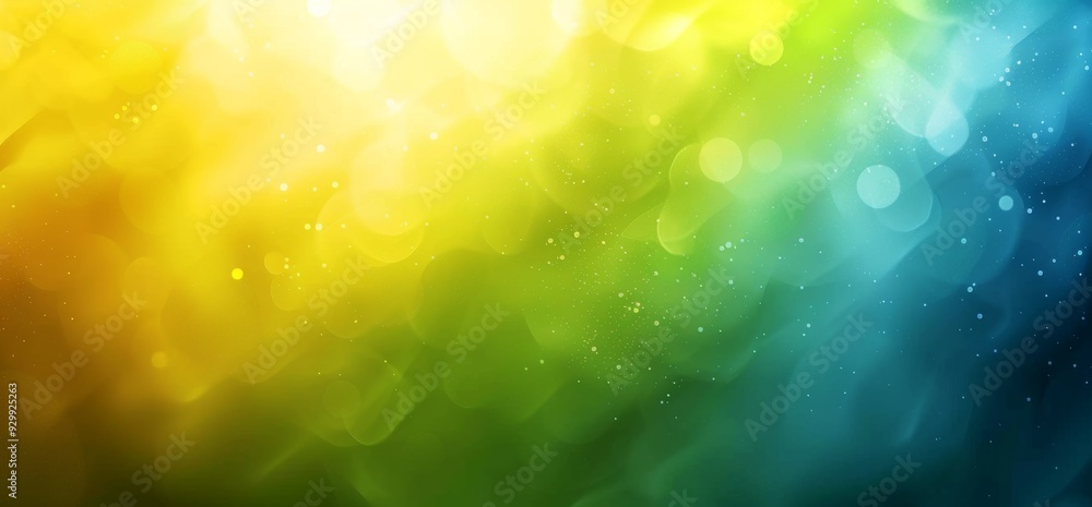 Aufkleber abstract gradient background with yellow and green bokeh lights