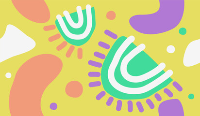 Abstract background with hand drawn pattern design