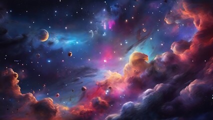 Obraz premium Colorful galaxy background