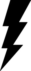 Lightning icon. Power sign. Silhouette symbol.