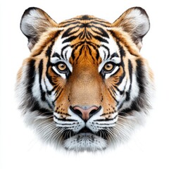 Fototapeta premium An isolated head shot of a Bengal Tiger with a transparent background (png)