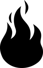 Fire icon. Grill icon. Flame silhouette.