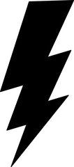 Lightning icon. Power sign. Silhouette sign.