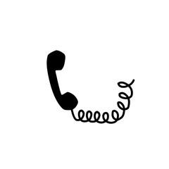 telephone icon with cable