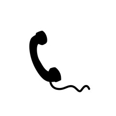 telephone icon with cable