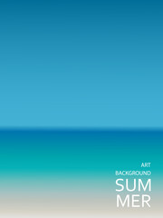 Abstract summer background with sea and sky. Vector illustration for your design.