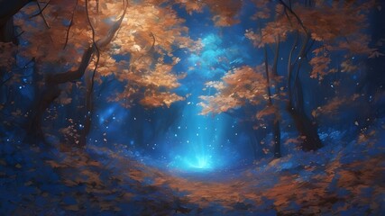 Fototapeta premium blue forest