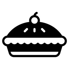 Pie Autumn vector icon illustration 