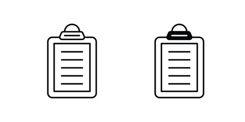 clipboard set icon with white background vector stock illustration