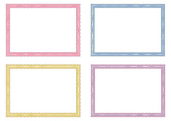 ポップカラーのレースフレーム