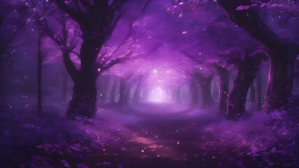 Obraz premium purple forest