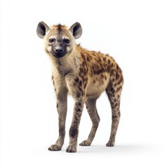Naklejka premium Animated hyena full body portrait on transparent background