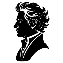 man hair  style black silhouette