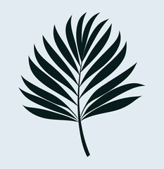 Tropical palm frond icon isolated