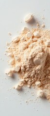 Powdered substance scattered on a smooth surface, ideal for food, health, or beauty imagery in stock photography.