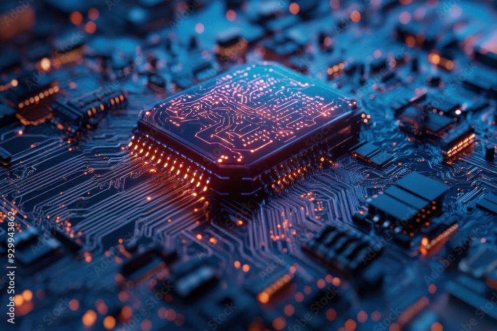 Poster nanotech-enhanced artificial intelligence, groundbreaking advancements in technology, integration of