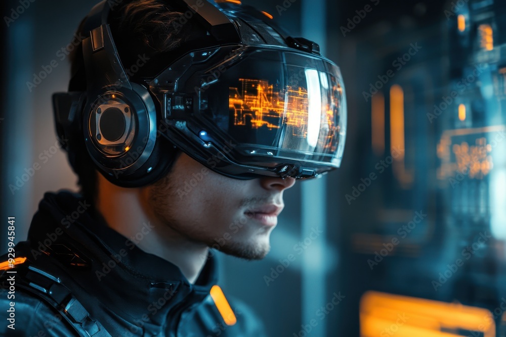 Poster nanotech-enhanced immersive virtual reality experiences, combining advanced nanotechnology with life
