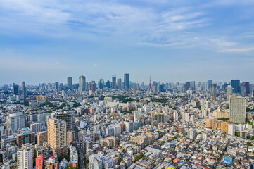 日本の東京の都市風景