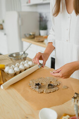 woman baking cookies