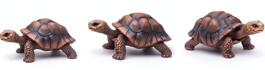 Fototapeta premium Transparent background with a group of turtles