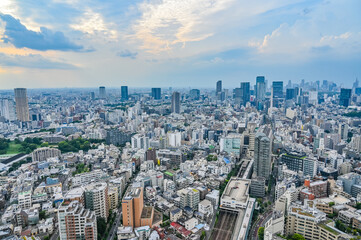 日本の東京の都市風景