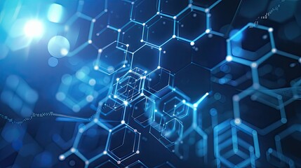 Fototapeta premium Abstract Hexagon Network