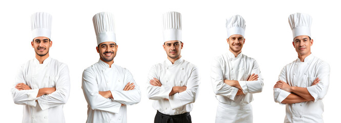 Chef male png collection, cut out, isolated