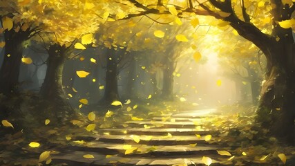 yellow color forest