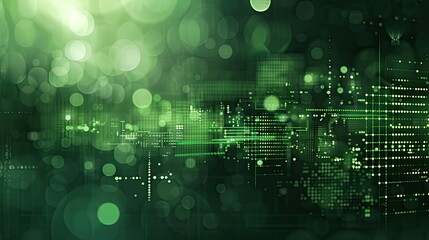 Obraz premium Abstract Green Digital Pattern Background