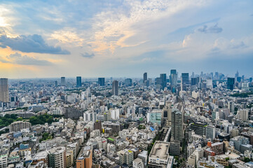 日本の東京の都市風景