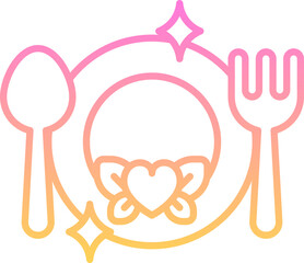 Wedding buffet icon